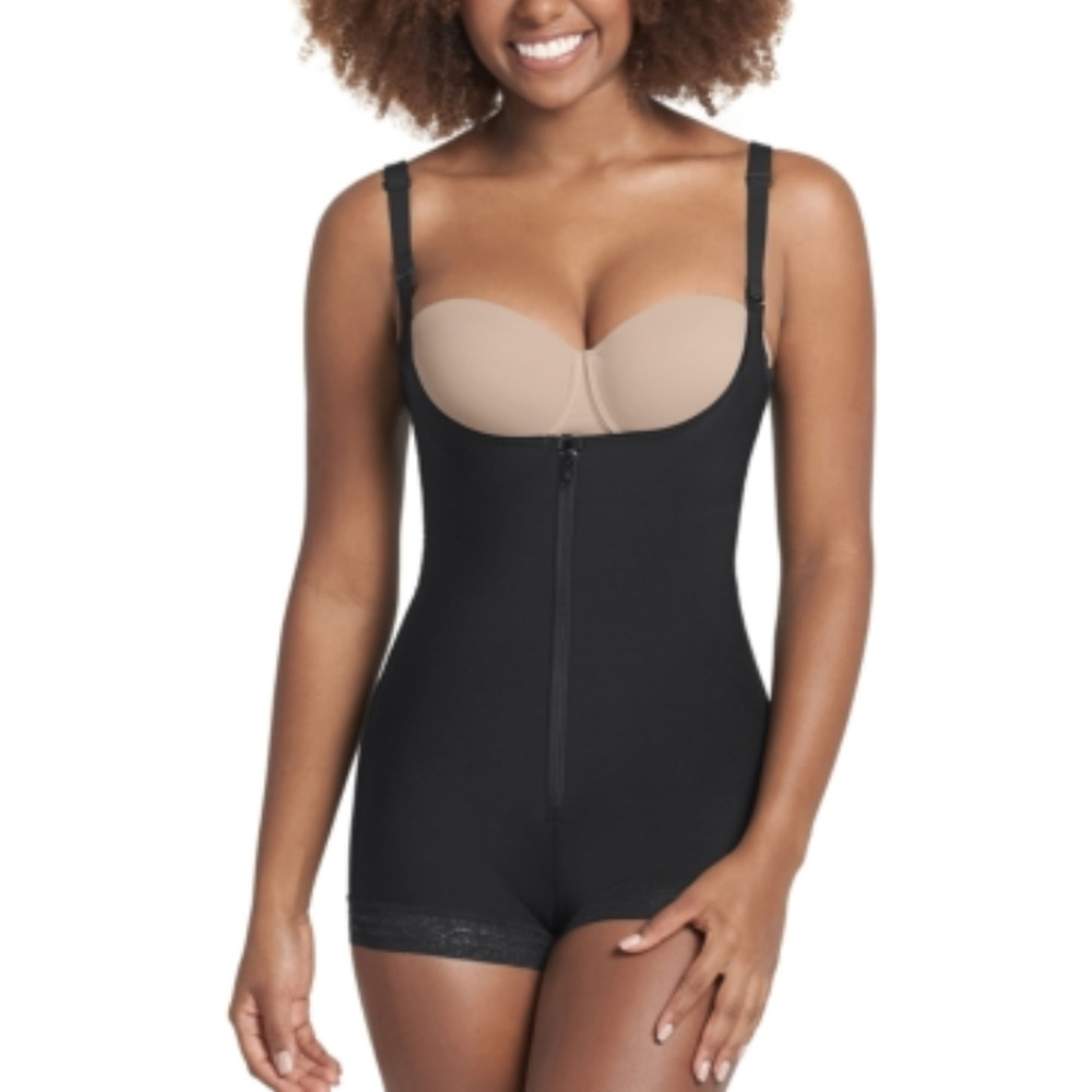 Leonisa Firm Compression BoyShorts Bottom Body Shaper Black Size XL 0741